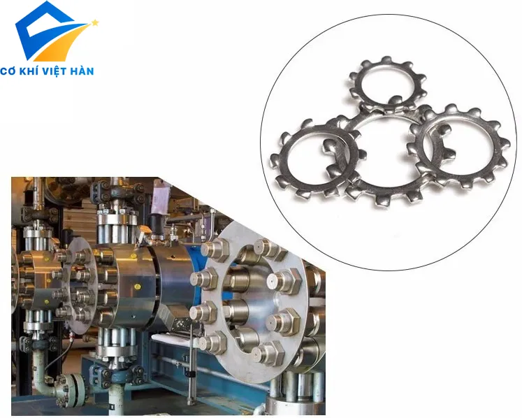 Ứng Dụng LONG ĐEN RĂNG CƯA INOX – VÒNG ĐỆM RĂNG CƯA INOX