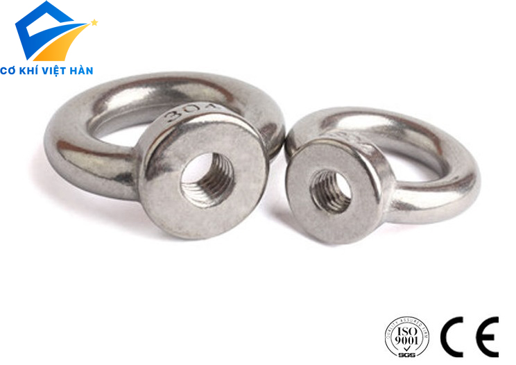 ÊCU MẮT INOX – MÓC CẨU REN ÂM INOX – STAINLESS STEEL DIN 582 EYENUT