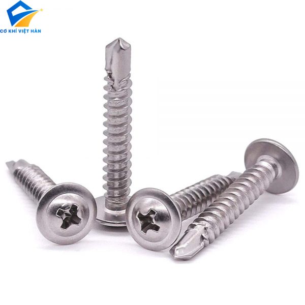 Vít tự khoan đầu dù inox Din 7504T
