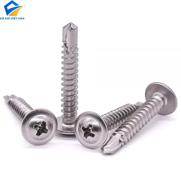 Vít tự khoan đầu dù inox Din 7504T