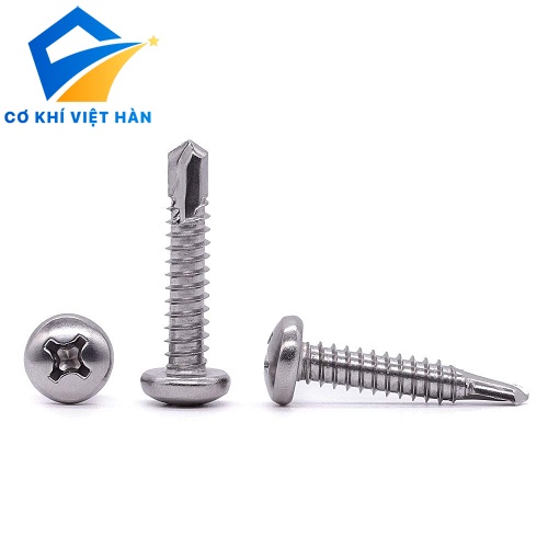Vít tự khoan đầu tròn inox Din 7504N