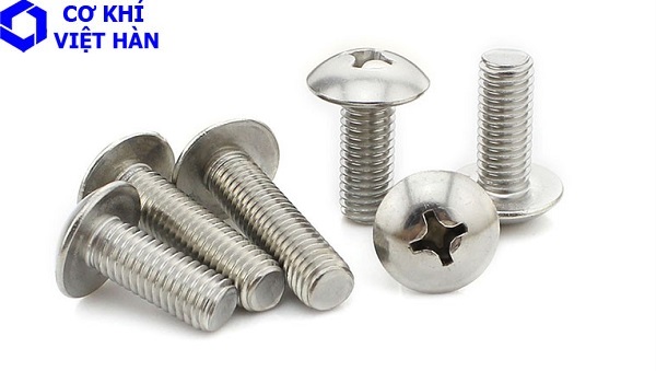 vít inox đầu nấm thân bulong