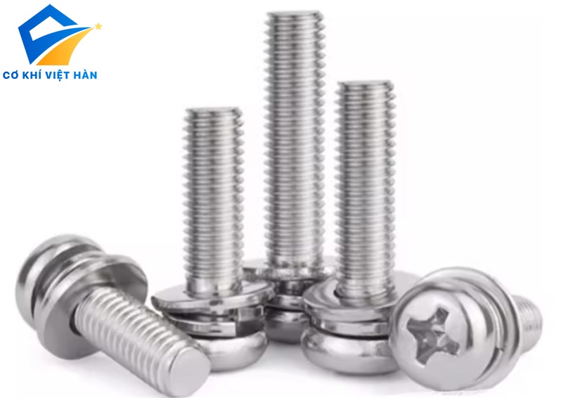 Vít Inox Đầu Tròn Long Đen Kép GB9074.8