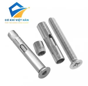 Vít nở inox đầu chìm (tắc kê vít đầu bằng)